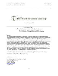 Economic Nomads A theoretical deconstruction of