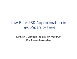 Low-Rank PSD Approximation in Input