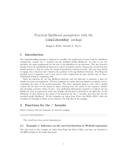 Likelihood Asymptotics in R
