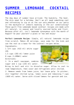 summer lemonade cocktail recipes