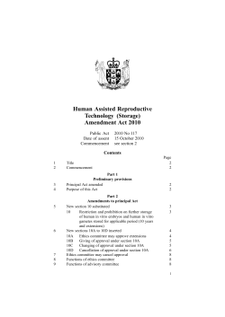 Human Assisted Reproductive Technology (Storage) Amendment