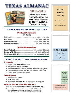 Advertising Specifications