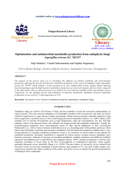 Optimization and antimicrobial metabolite production from