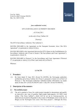 I. FACTS 1 Procedure 2 Description of the measure