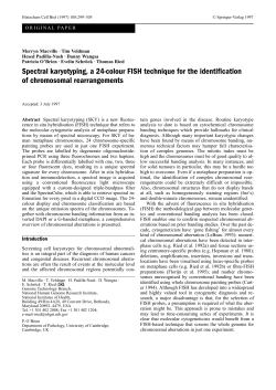 Spectral karyotyping, a 24-colour FISH technique for the