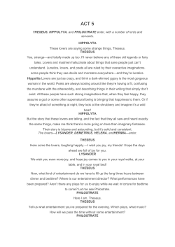 THESEUS, HIPPOLYTA, and PHILOSTRATE enter, with a number of