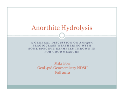Hydrolysis of anorthosites