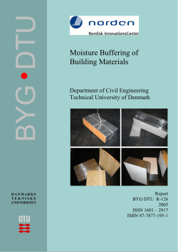 Moisture Buffering of Building Materials