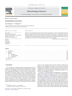 Immobilized invertase