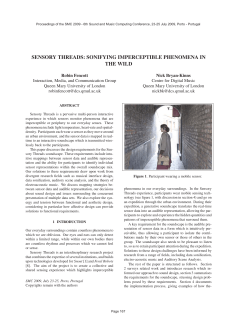 sensory threads: sonifying imperceptible phenomena in the wild