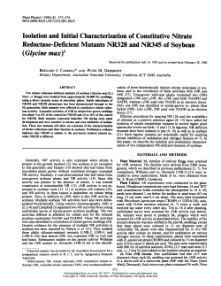 Isolation and Initial Characterization of Constitutive Nitrate
