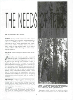 AMY E. BOYD AND JIM COOPER Abstract. Tree rings can be used