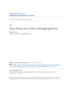Time, Perspectives, Verbs, and Imagining Events