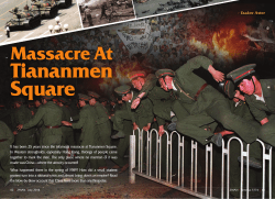 Massacre At Tiananmen Square