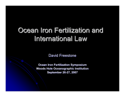 Ocean Iron Fertilization and International Law
