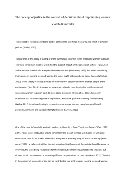 Justice and Imprisoning Women