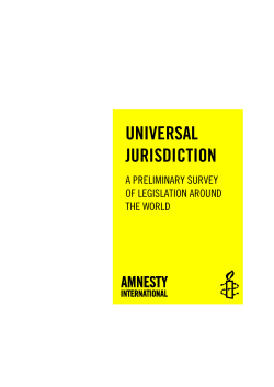 Universal jurisdiction - Amnesty International