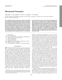 Hormonal Genomics