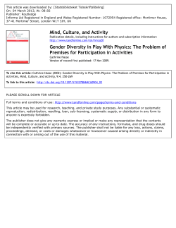 Gender Diversity in Play With Physics