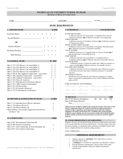 Degree Sheet - Wichita State University
