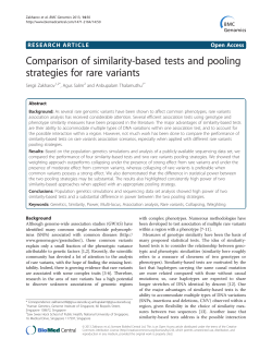 Comparison of similarity-based tests and pooling strategies for rare