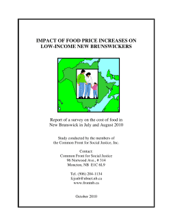 impact of food price increases on low