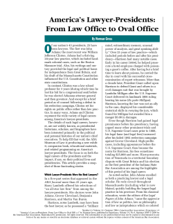 America`s Lawyer-Presidents: From Law Office to