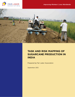 task and risk mapping of sugarcane production in india