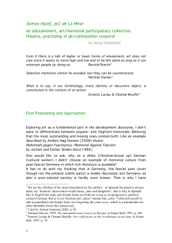 Somos Hijos[_as] de La Mina1 theatre, practising