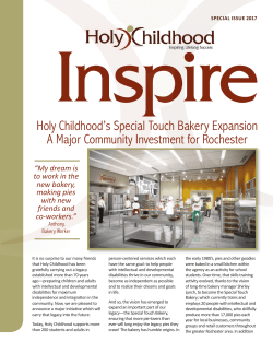 Holy Childhood`s Special Touch Bakery Expansion A Major