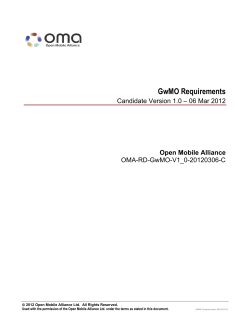 GwMO Requirements - Open Mobile Alliance
