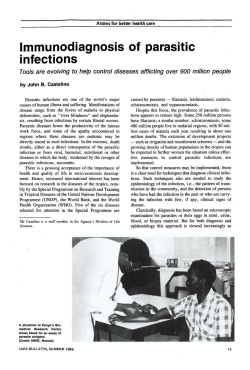 Immunodiagnosis of parasitic infections