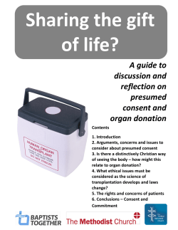 A guide to discussion and reflection on presumed consent and