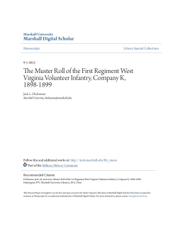 The Muster Roll of the First Regiment West Virginia Volunteer