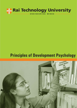 Development Psychology - Department of Higher Education