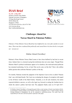 Challenges Ahead for Nawaz Sharif in Pakistan Politics