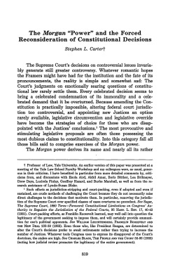 "Power" and the Forced Reconsideration of Constitutional Decisions