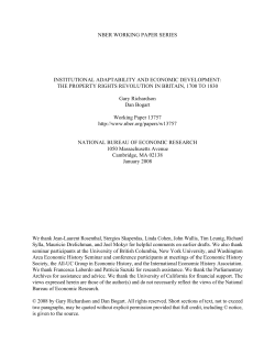 Institutional Adaptability and Economic Development: The Property