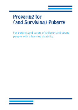 Preparing for (and Surviving) Puberty