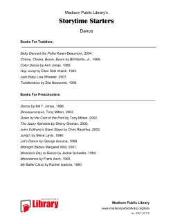 Storytime Starters - Madison Public Library