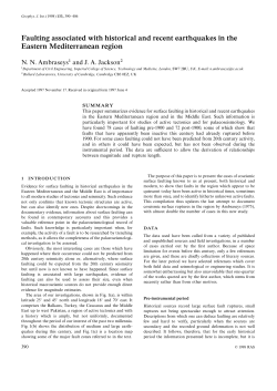 Faulting associated with historical and recent earthquakes in the