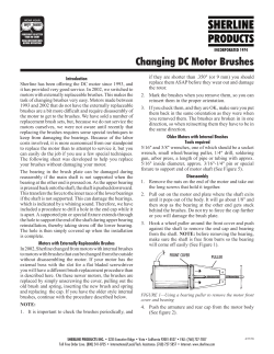 Changing DC Motor Brushes
