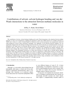 Contributions of solvent&ndash;solvent hydrogen bonding and van der