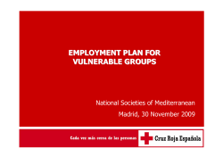 employment plan for vulnerable groups