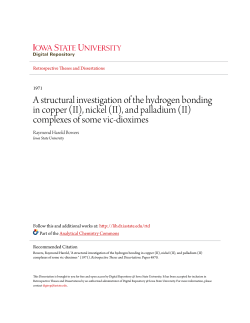 A structural investigation of the hydrogen bonding in copper (II