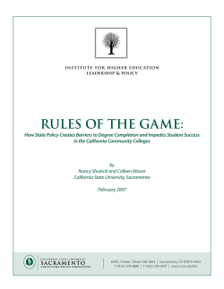 Rules of the Game - Faculty Association of California Community