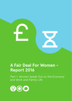 A Fair Deal For Women - Report 2016