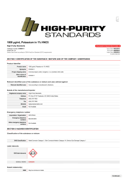 1000 &micro;g/mL Potassium in 1% HNO3 - High