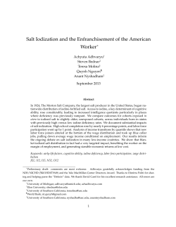 Salt Iodization and the Enfranchisement of the American Worker