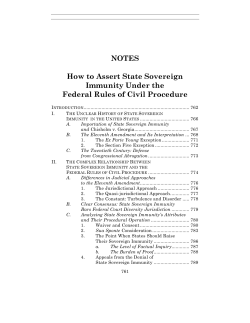 How to Assert State Sovereign Immunity Under the Federal Rules of